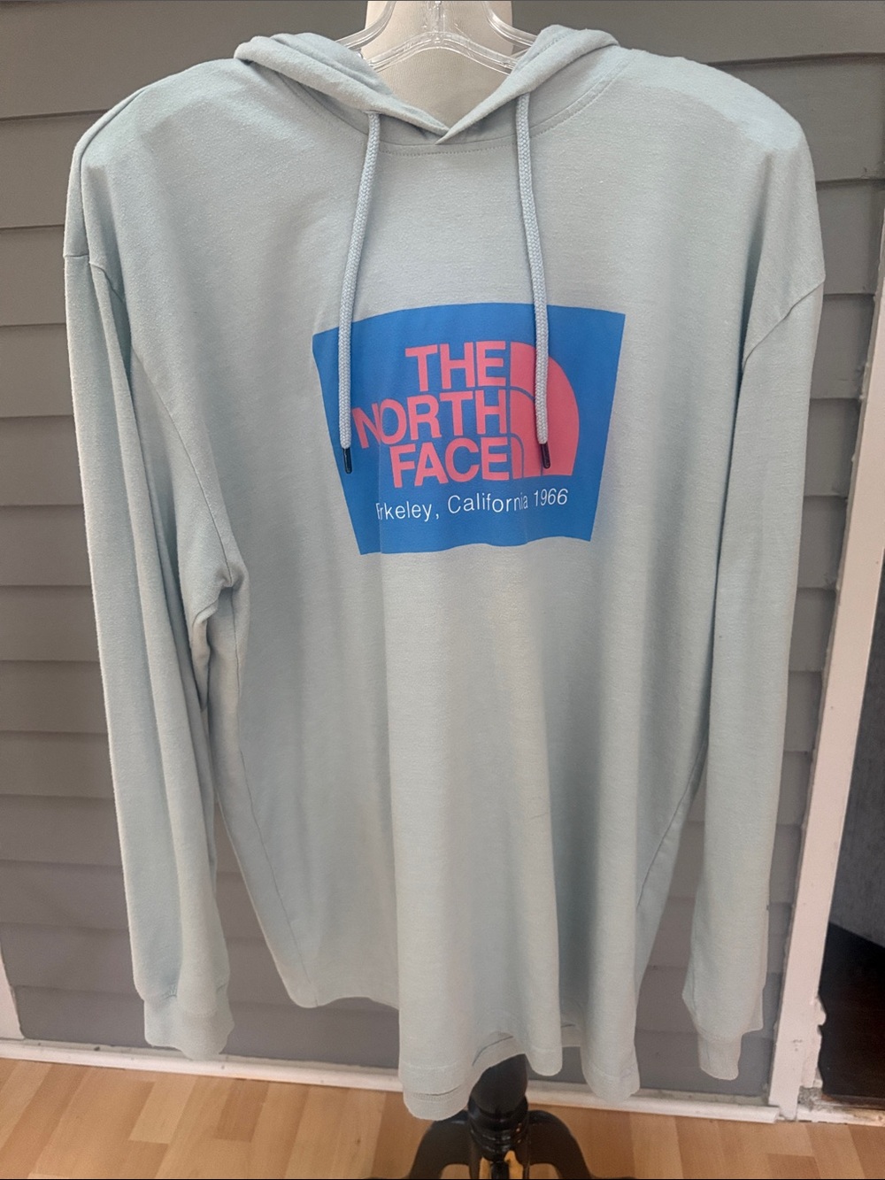 The North Face Berkeley 66 Throwback Blue Hoodie  Large